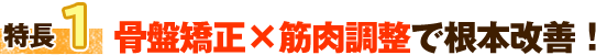 特長1 深層筋調整×背骨・骨盤矯正× トリガーポイント鍼灸で根本改善！