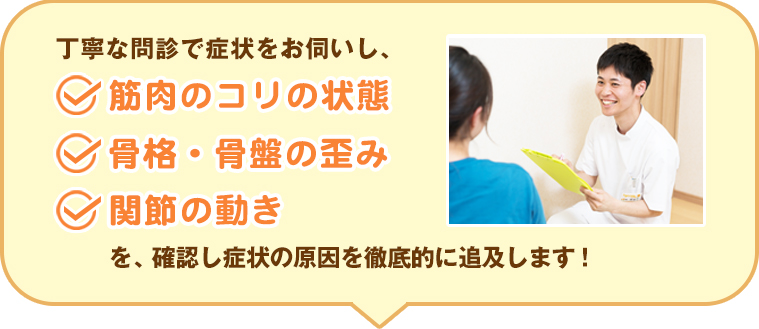 症状の原因を徹底的に追求